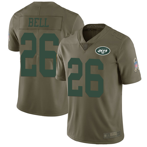 New York Jets Limited Olive Men LeVeon Bell Jersey NFL Football #26 2017 Salute to Service